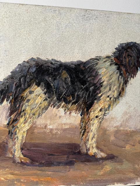 19th Century English Oil Painting of a Dog