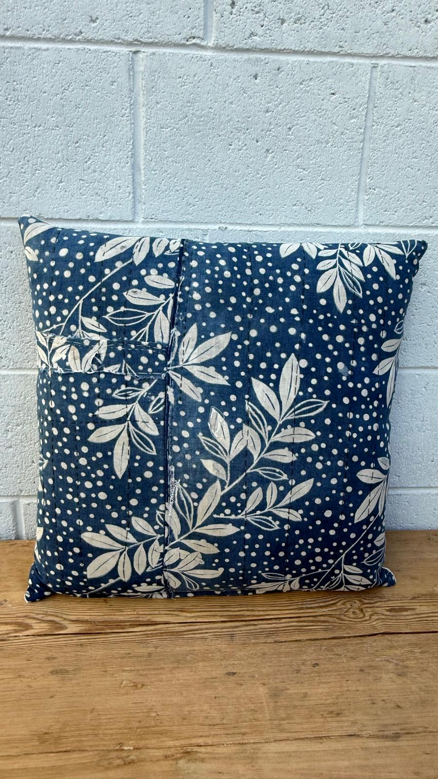 Vintage Japanese Indigo Textile Pillow