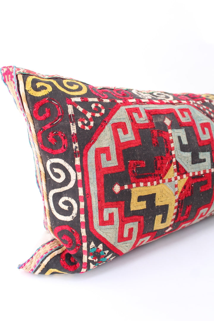 18th Century Turkish Textile Extra Large Lumbar Pillow