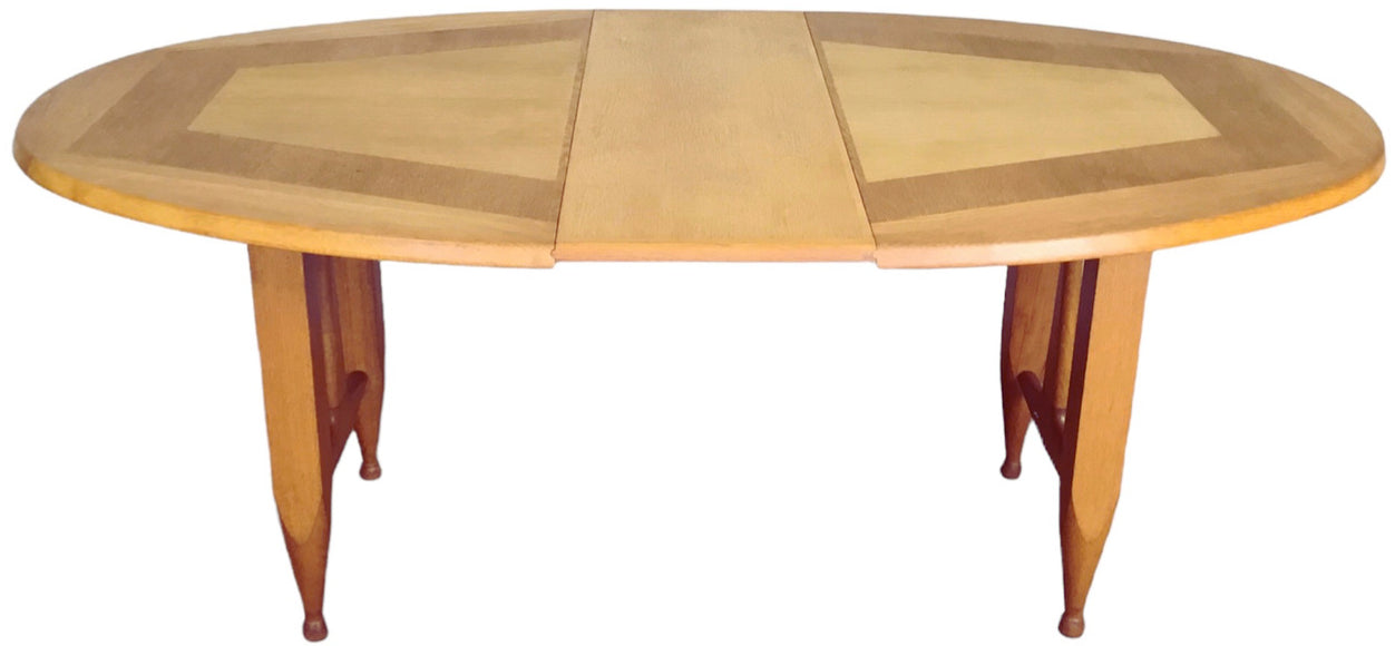 Guillerme & Chambron Oak Oval Dining Table