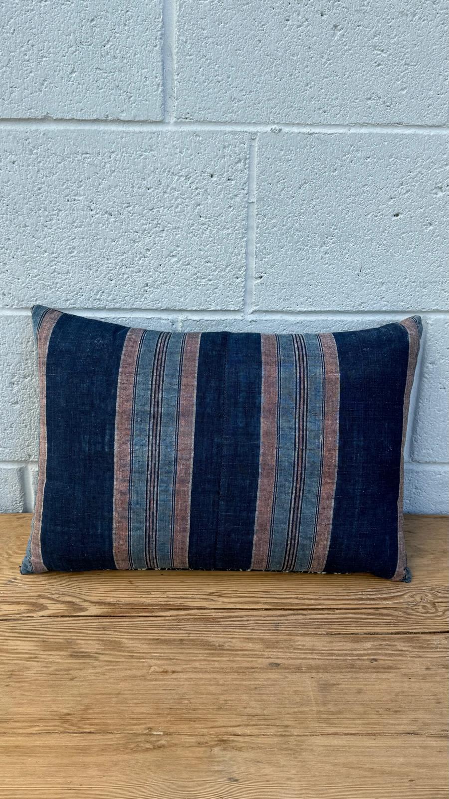 Vintage Japanese Indigo Textile Pillow