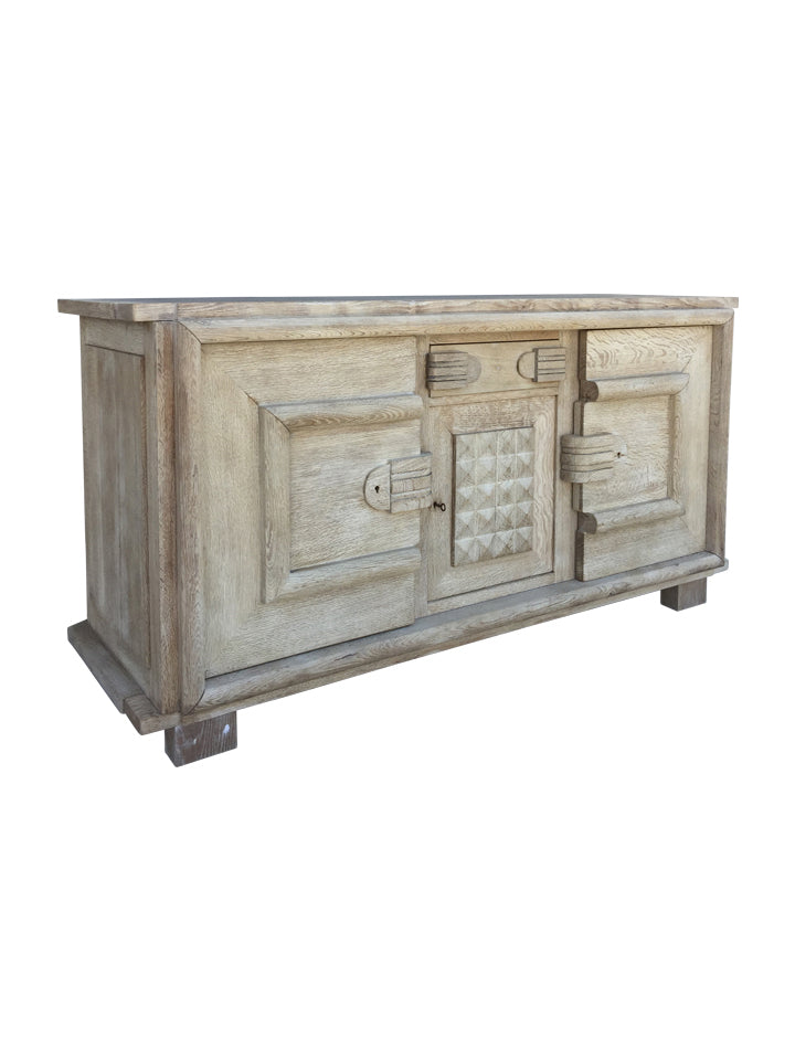 French Oak Buffet  with Cement Top