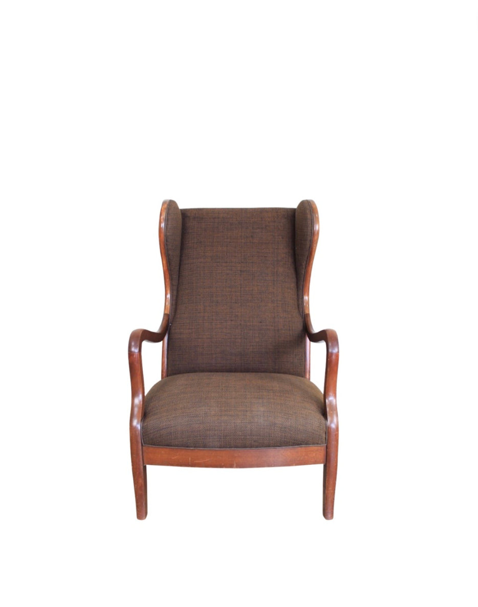 Single Mid Century Danish Wingback Arm Chair