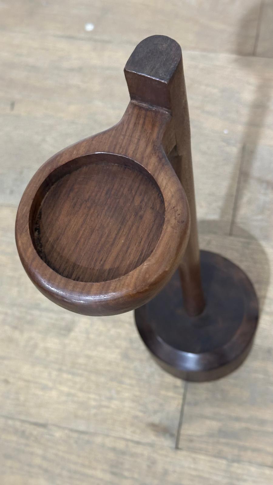 Lucca Studio Carlo Walnut "Cup" Holder On Stand